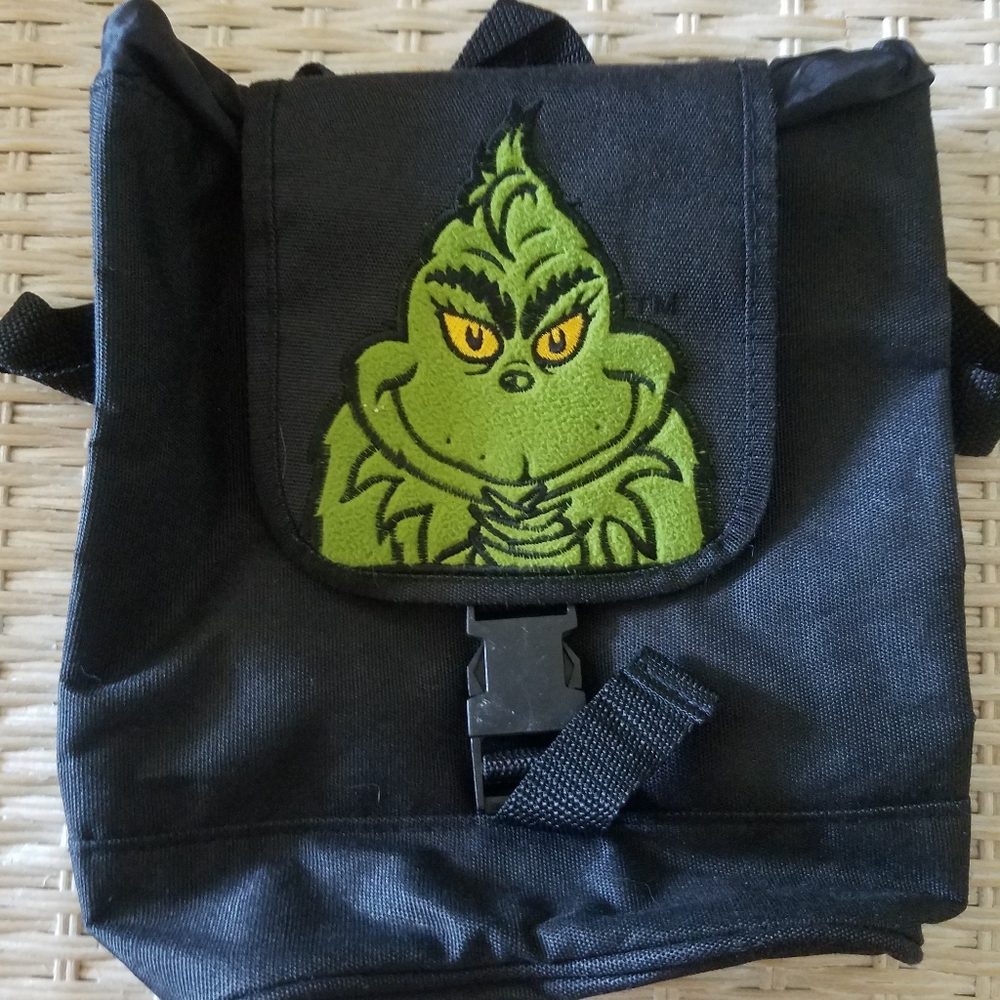 Grinch back pack. Small.